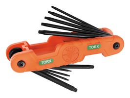 KLEIN TOOLS 70550T HEX KEY SET, T6/8/9/10/15/20/25/27/30/40