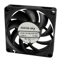 SAME SKY CFM-7010B-140-347-22 DC FAN, 24.87CFM, 34.7DBA, 12VDC