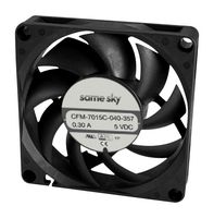 SAME SKY CFM-7010C-140-347-22 DC FAN, 24.87CFM, 34.7DBA, 12VDC