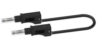 CAL TEST ELECTRONICS CT2148-100-0 TEST LEAD, 4MM BANANA PLUG-PLUG, BLK, 1M