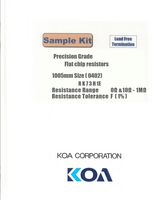 KOA RK73H1ET-KIT1 RES KIT, 0 OHM TO 1MOHM, 0.1W, 0402
