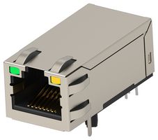 TE CONNECTIVITY 2496695-4 RJ45 CONN, R/A JACK, 8P8C, 1PORT, THT