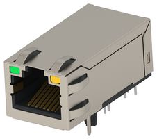 TE CONNECTIVITY 2496556-1 RJ45 CONN, R/A JACK, 8P8C, 1PORT, THT