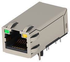 TE CONNECTIVITY 2496558-1 RJ45 CONN, R/A JACK, 8P8C, 1PORT, THT
