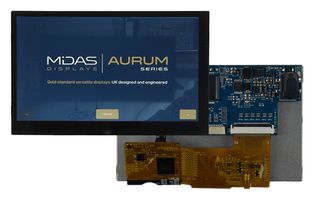 MIDAS DISPLAYS MVT-H043000C TFT DISPLAY, PCAP TOUCHSCREEN, 4.3"/HDMI