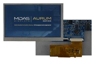 MIDAS DISPLAYS MVT-E043000 TFT DISPLAY, NO TS, 4.3", SPI/QSPI