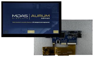 MIDAS DISPLAYS MVT-H070000C TFT DISPLAY, PCAP TOUCHSCREEN, 7", HDMI