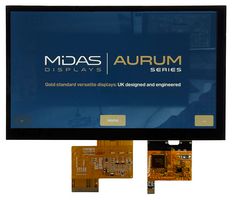MIDAS DISPLAYS MVT-L070001C TFT DISPLAY, PCAP TOUCHSCREEN, 7", LVDS