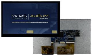MIDAS DISPLAYS MVT-H070001C TFT DISPLAY, PCAP TOUCHSCREEN, 7", HDMI