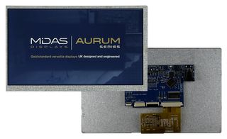 MIDAS DISPLAYS MVT-E070001 TFT DISPLAY, NO TOUCHSCREEN, 7"/SPI/QSPI