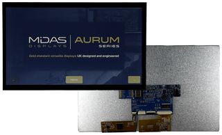 MIDAS DISPLAYS MVT-E101000C TFT DISPLAY, PCAP TS, 10.1", SPI/QSPI