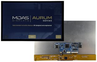 MIDAS DISPLAYS MVT-H101001C TFT DISPLAY, PCAP TOUCHSCREEN/10.1"/DMI