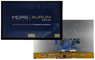 MIDAS DISPLAYS MVT-E101001C TFT DISPLAY, PCAP TS, 10.1", SPI/QSPI