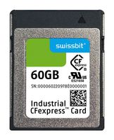 SWISSBIT SG2000CE060GI-1TB1-1DB-STD CFEXPRESS CARD, 60GB, -40 TO 85DEG C