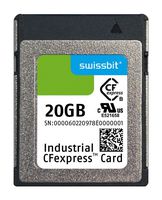 SWISSBIT SG2600CE020GI-1TB1-1DB-STD CFEXPRESS CARD, 20GB, -40 TO 85DEG C