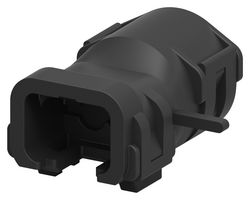 TE CONNECTIVITY 1011-273-0205 BACKSHELL, 2POS CONN, 180DEG, BLACK