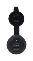 MULTICOMP PRO MP016666 AUTO USB POWER CHARGER, 2X TYPE C, 24VDC