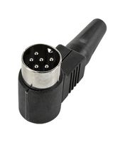 SAME SKY SDR-60 STANDARD DIN CONN, R/A PLUG, 6POS, CABLE