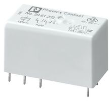 PHOENIX CONTACT 2961202 SINGLE RELAY, DPDT, 110VDC/8A, PC PIN