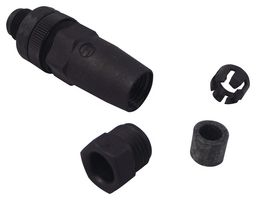 HIRSCHMANN ELST 4012K PG7 CONNECTOR, PLUG, M12, 4 WAY, CABLE MOUNT