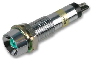DIALIGHT 609-2212-140F LED Panel Mount Indicator, Green, 9.3 mm