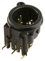 NEUTRIK NC5MAH PLUG, XLR, PANEL, PCB, HORIZ, 5POLE