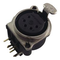 NEUTRIK NC5FBH SOCKET, XLR, PANEL, PCB, 90DEG, 5POLE