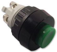 RAFI 1.10.001.001/0507 SWITCH, PUSHBUTTON, MOM, OPAQUE, GREEN