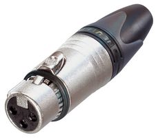 NEUTRIK NC3FXX-EMC CONNECTOR, XLR, RECEPTACLE, 3POS