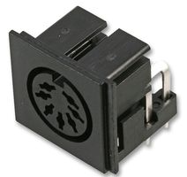 PRO SIGNAL PSG03465 DIN Audio / Video Connector, Socket, 7, PCB Mount, Plastic Body, Silver Plated Contacts RoHS Compliant: Yes