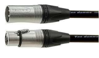 VAN DAMME 101-064-001 XLR MIC LEAD, MALE TO FEM, 1M, BLACK ROHS COMPLIANT: YES