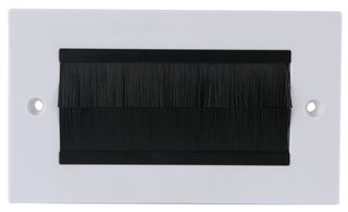 PRO SIGNAL PSG3278 2 GANG BLACK BRUSH FACEPLATE