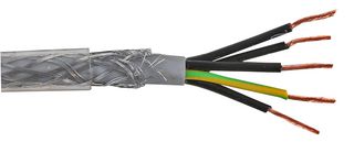 PRO ELEC PELB1025 SHLD FLEX CABLE, 5COND, 1.50MM2, 100M