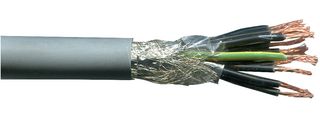PRO ELEC PELB0924 SHLD FLEX CABLE, 12COND, 1.00MM2, 50M