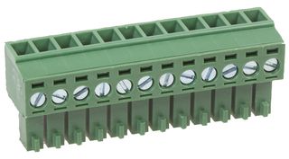 MULTICOMP PRO MC000063 TB PLUGGABLE, 3.5MM, 12POSITIONS, 26AWG