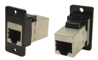 CLIFF ELECTRONIC COMPONENTS CP30620SMBX1 MOD ADAPTER, RJ45 JACK-JACK, CAT5E/BLK