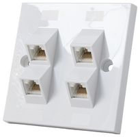 TUK FJ445 FACEPLATE, RJ45, 8P8C, 4PORT, CAT5E