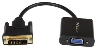 STARTECH DVI2VGAE ADAPTOR, DVI-D PLUG-VGA RCPT, 7.5"
