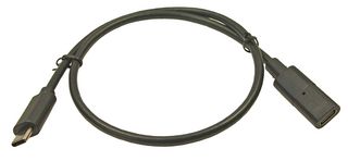 CLIFF ELECTRONIC COMPONENTS FCR72001 USB CABLE, 3.1 TYPE C PLUG-RCPT, 500MM