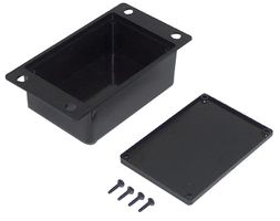 CAMDENBOSS RX506A ENCLOSURE, FLANGED POTTING BOX, ABS, BLK