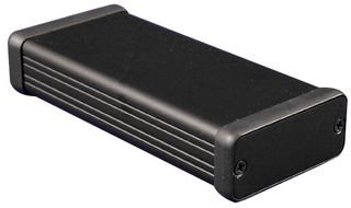 HAMMOND 1455C1201BK BOX, BLACK, ALUMINIUM END PLATE
