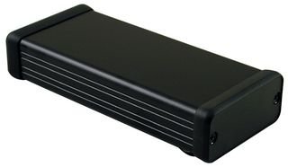 HAMMOND 1455C1202BK BOX, BLACK, PLASTIC END PLATE