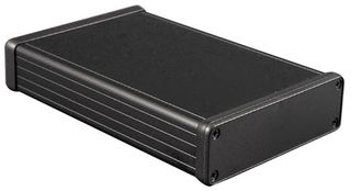 HAMMOND 1455L1602BK BOX, BLACK, PLASTIC END PLATE