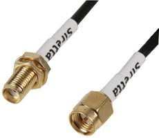 SIRETTA ASMA010X174S11 CABLE ASSY, SMA PLUG-BLKHD RCPT, 100MM
