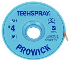 TECHSPRAY 1811-10F BRAID, DESOLDERING, 2.5MM, 0.25M