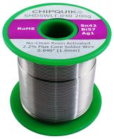 CHIP QUIK SMDSWLT.040 200G SOLDER WIRE, NO CLEAN, 42/57/1 SN/BI/AG
