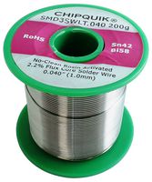 CHIP QUIK SMD3SWLT.040 200G SOLDER WIRE, NO CLEAN, 42/58 SN/BI, 1MM