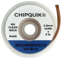 CHIP QUIK SOLDERWICK2.8 SOLDER WICK, NO-CLEAN, 2.8MM X 1.52M