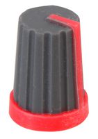 MULTICOMP CR-MS-1 KNOB, SOFT TOUCH, SPLINED SHAFT, RED SHAFT ROHS COMPLIANT: YES