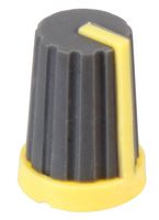 MULTICOMP CR-MS-2 KNOB, SOFT TOUCH, SPLINED SHAFT, YEL SHAFT SPLINED SHAFT ROHS COMPLIANT: YES
